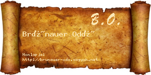 Brünauer Odó névjegykártya